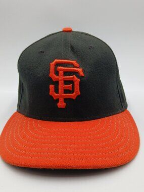 San Francisco Giants New Era 59Fifty Fitted 7 1/4 Hat Cap MLB Black Orange   Exc